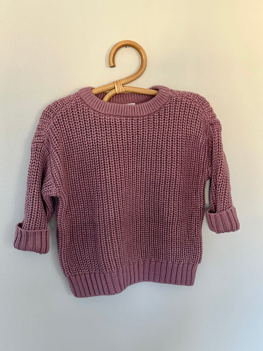 Custom Mauve Embroidered Sweater (oversized fit)