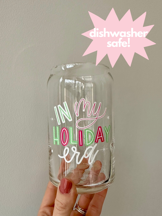 Holiday Era Can Glass - Dishwasher Safe!