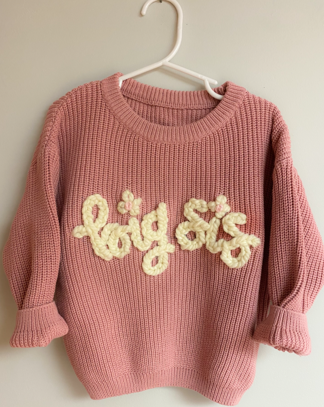 Custom Rose Embroidered Sweater (oversized fit)